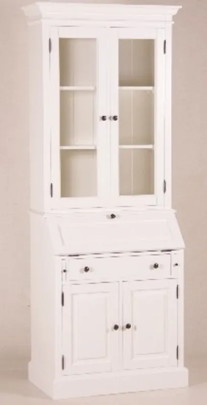 Casa Padrino Shabby Chic Landhaus Stil Schrank Buffetschrank Weiß B 86 x H 215 cm - Schrank Esszimmer Top-Angebot