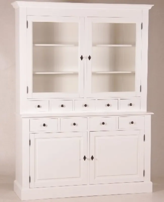 Casa Padrino Shabby Chic Landhaus Stil Schrank Buffetschrank Weiß B 155 x H 208 cm - Schrank Esszimmer Heißes Angebot