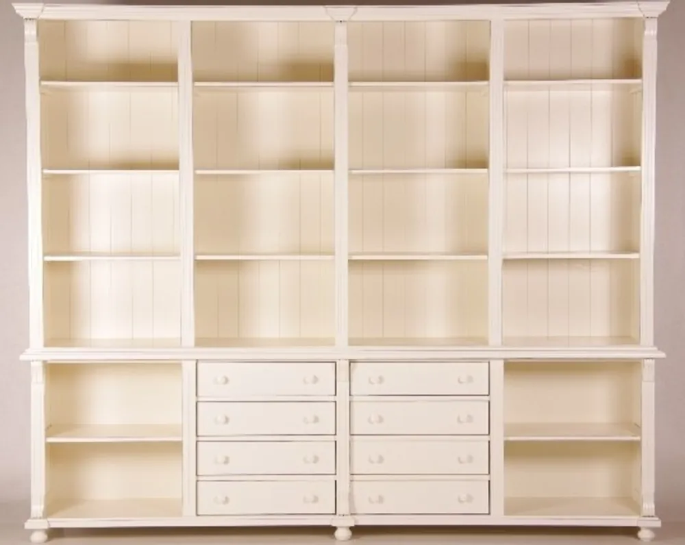 Großer Casa Padrino Shabby Chic Landhaus Stil Schrank Bücherschrank Old Creme B 300 H 250 cm- Schrank Nur Heute