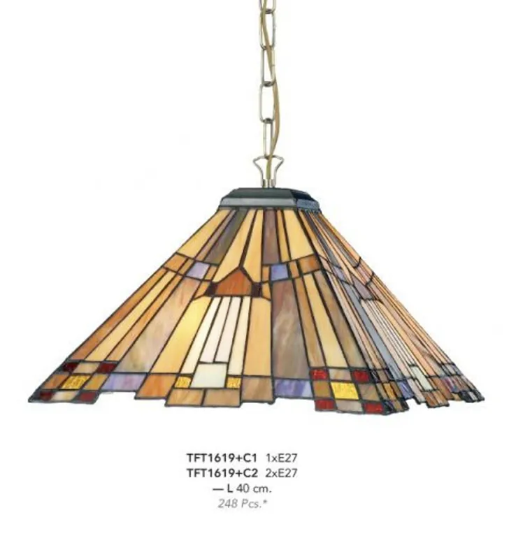 Casa Padrino Tiffany Hängeleuchte Durchmesser 40cm 1-Flammig ModH1 - Leuchte Lampe Deckenleuchte Begrenztes Angebot