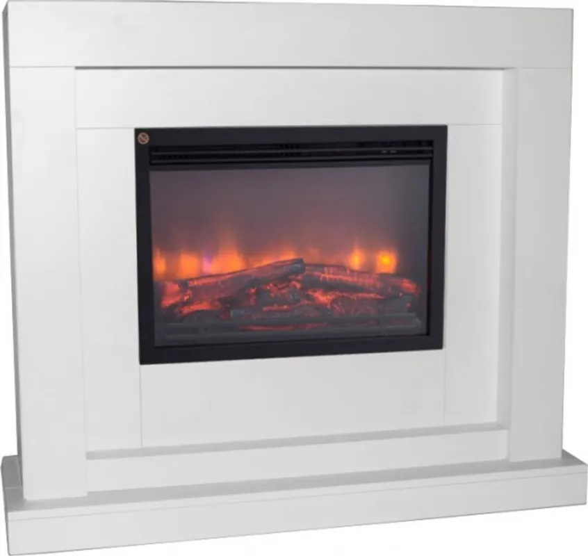 Casa Padrino Elektro Kamin Weiß Antik Stil Barock Jugendstil B 110 x H 95 x T 34 cm ModG2 - Elektrokamin - Wohnzimmer Kamin Top-Preis