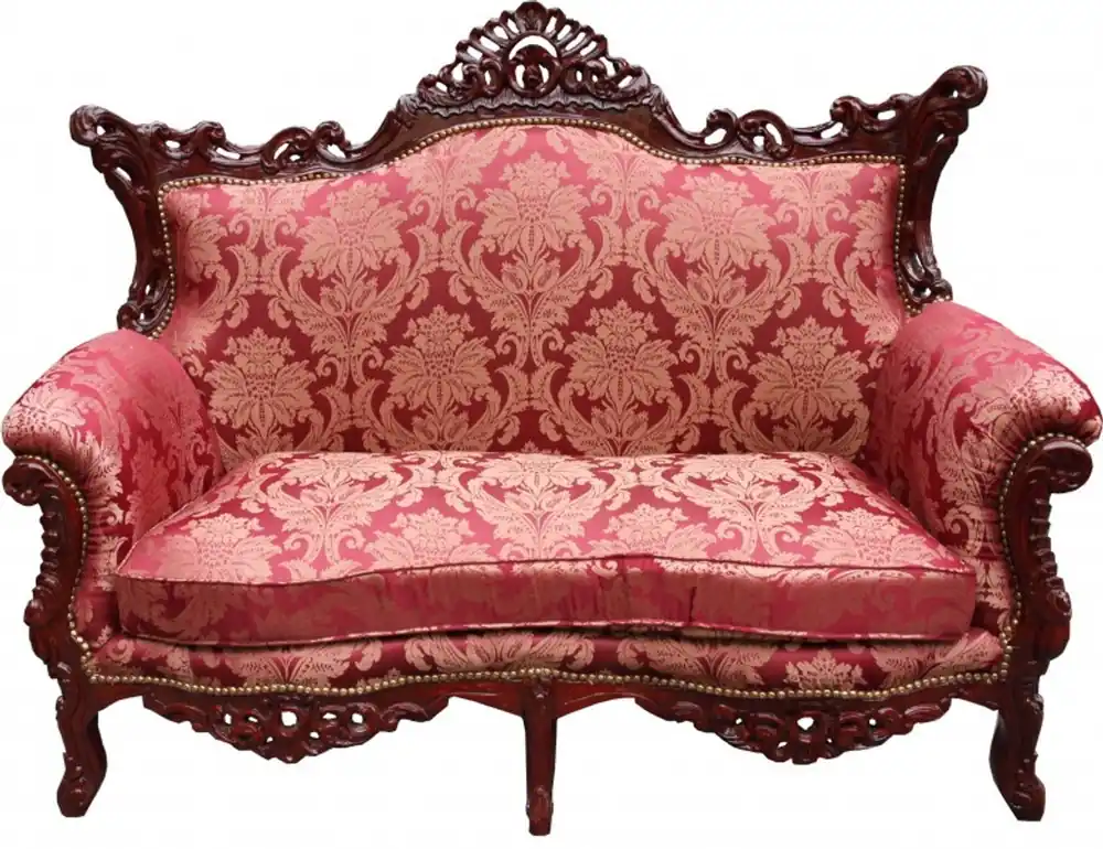 Solange Der Vorrat Reicht Casa Padrino Barock 2er Sofa Master Bordeaux Muster / Braunrot - Wohnzimmer Couch Möbel Lounge