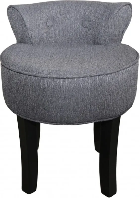 Online Kaufen Casa Padrino Designer Hocker Boston Grau / Schwarz - Barock Schminktisch Stuhl