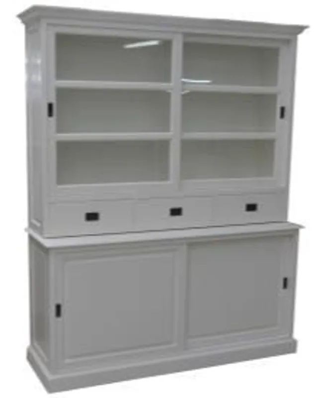 Preisknaller Casa Padrino Shabby Chic Landhaus Stil Schrank Buffetschrank 160cm Weiß - Schrank Esszimmer