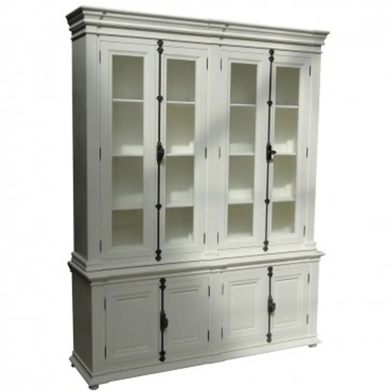 Sonderaktion Casa Padrino Shabby Chic Landhaus Stil Schrank Buffetschrank 190cm ModF9 - Schrank Esszimmer
