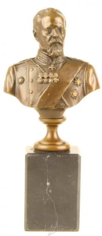 Casa Padrino Luxus Bronze Figur Büste Minister Sergei Y. Witte 19.6 x 8.7 cm - Skulptur Militaria Russland Must-Have