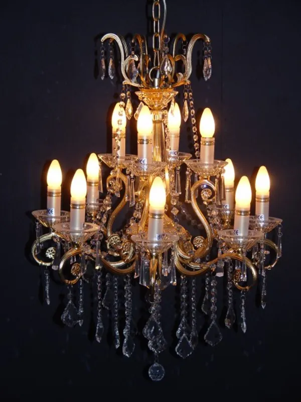 Solange Der Vorrat Reicht Casa Padrino Barock Kristall Kronleuchter 12-Flammig Gold ModK4 - Hängeleuchte Lüster Hängelampe Deckenlampe