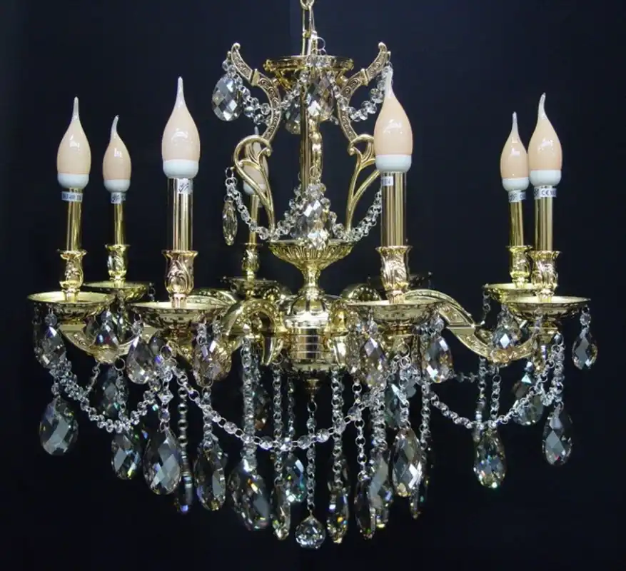 Casa Padrino Barock Kristall Kronleuchter 8-Flammig Gold ModK7 - Hängeleuchte Lüster Hängelampe Deckenlampe Jetzt Bestellen