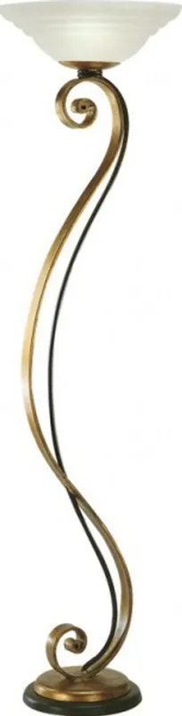 Casa Padrino Luxus Barock Stehleuchte vergoldet mit Glasschale 185 x 50 cm - Stehlampe - Handgefertigt in Italien Bestpreis