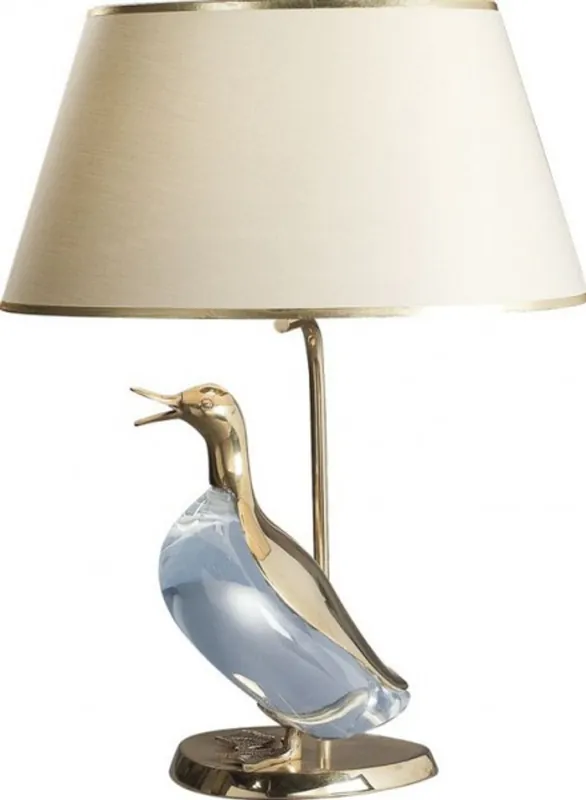 Billig Casa Padrino Luxus Barock Tischleuchte Gold mit Murano Glas Ente - Italienische Tisch Lampe - Handgefertigt in Italien