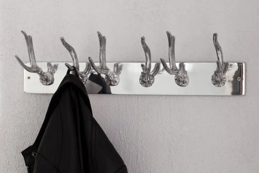 Casa Padrino Designer Wandhalterung Garderoben Haken Garderoben Halter Garderobe - Wand Garderobe mit 6 Haken Finale Aktion