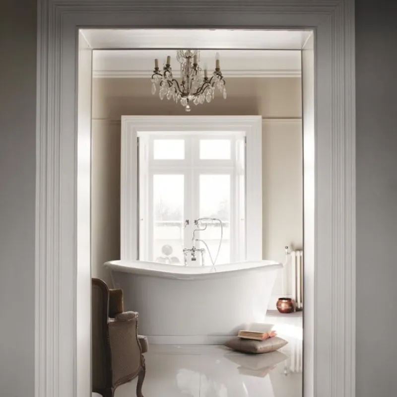 Casa Padrino Badewanne freistehend 1650mm BAdm165 - Freistehende Retro Antik Badewanne Billig