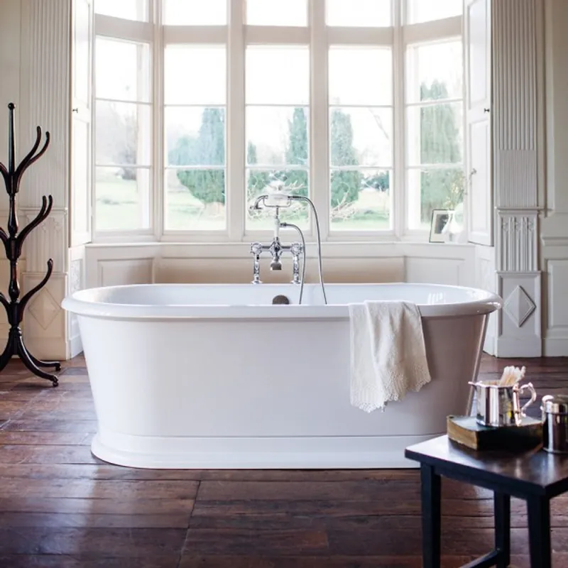 Finale Aktion Casa Padrino Badewanne freistehend 1800mm BLonR Weiß - Freistehende Retro Antik Badewanne