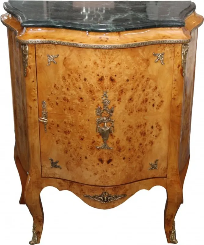 Sonderangebot Casa Padrino Barock Kommode mit Marmorplatte Hellbraun - Modell Mahagoni