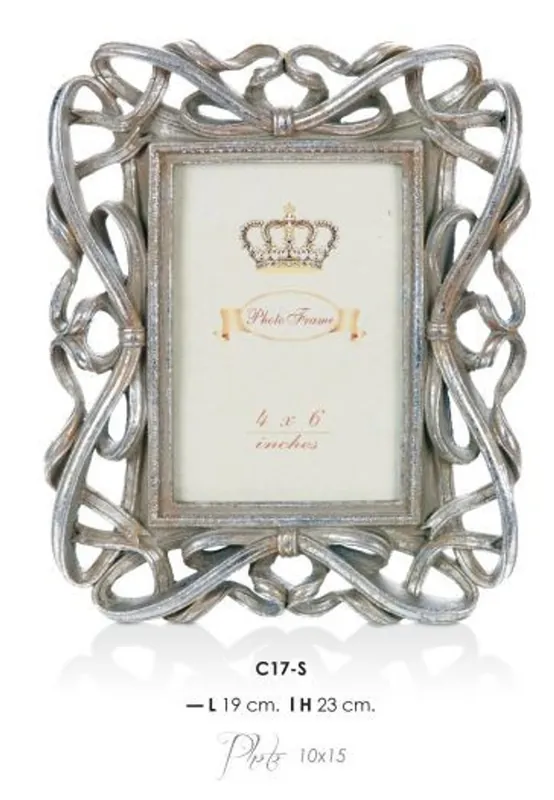 Online Kaufen Casa Padrino Barock Bilderrahmen Silber Antik Stil 23 x 19 cm - Bilder Rahmen Foto Rahmen Jugendstil Antik Stil Mod AX9