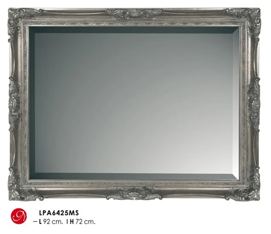 Begrenztes Angebot Casa Padrino Barock Wandspiegel Silber H 92 cm B 72 cm - Edel & Prunkvoll - Spiegel Silberfarben