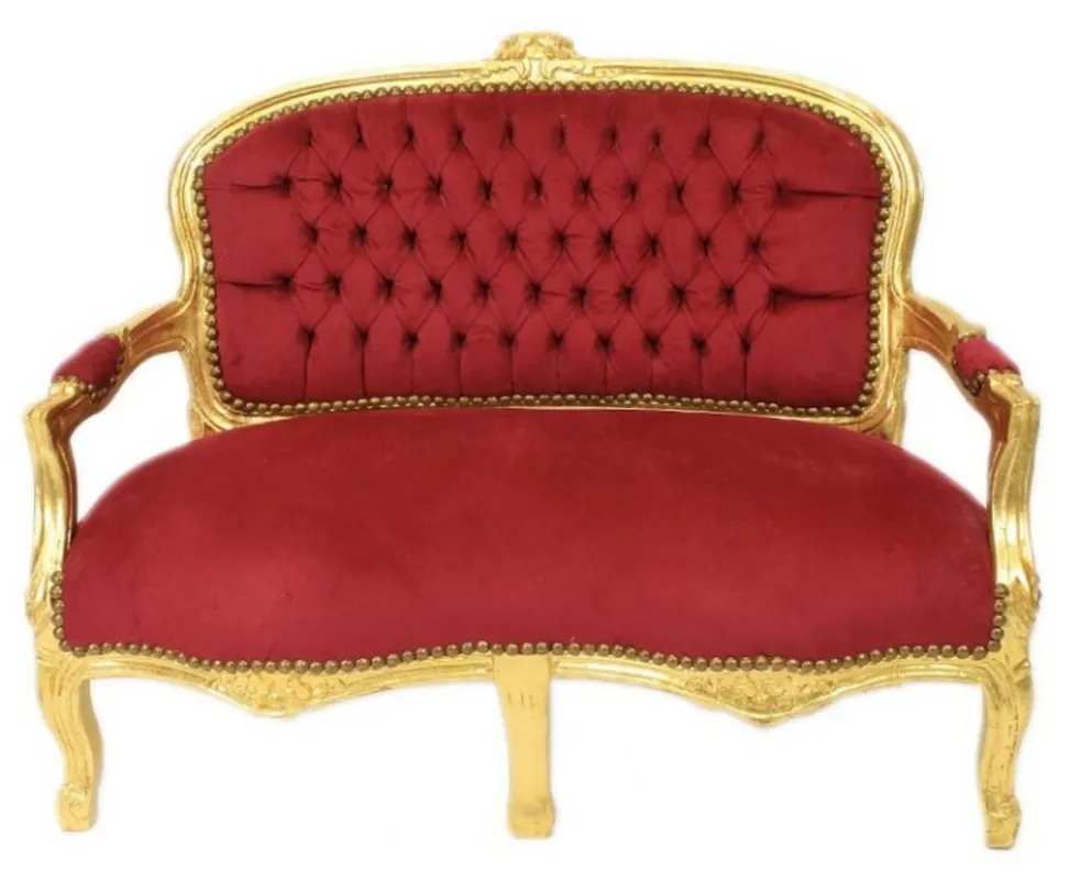 Jetzt Kaufen Casa Padrino Barock Kinder Sitzbank Bordeaux Rot / Gold