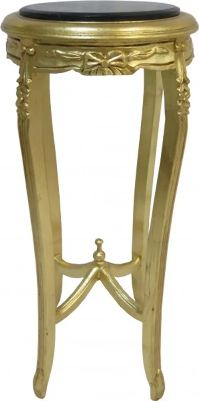 Neuheit Casa Padrino Barock XL Beistelltisch mit Marmorplatte Rund Gold/Schwarz 91 x 41 cm Antik Stil