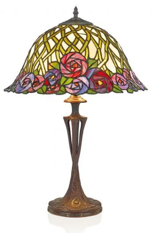 Casa Padrino Tiffany Tischleuchte Hockerleuchte Durchmesser 40 cm ModX3b - Leuchte Lampe Günstig
