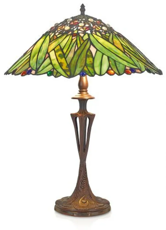 Solange Der Vorrat Reicht Casa Padrino Tiffany Tischleuchte Hockerleuchte Bananenblätter 40 cm ModX4c - Leuchte Lampe