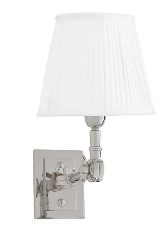 Geprüft Casa Padrino Luxus 1er Wandleuchte Weiss / Nickel Finish - Leuchte - Luxury Collection