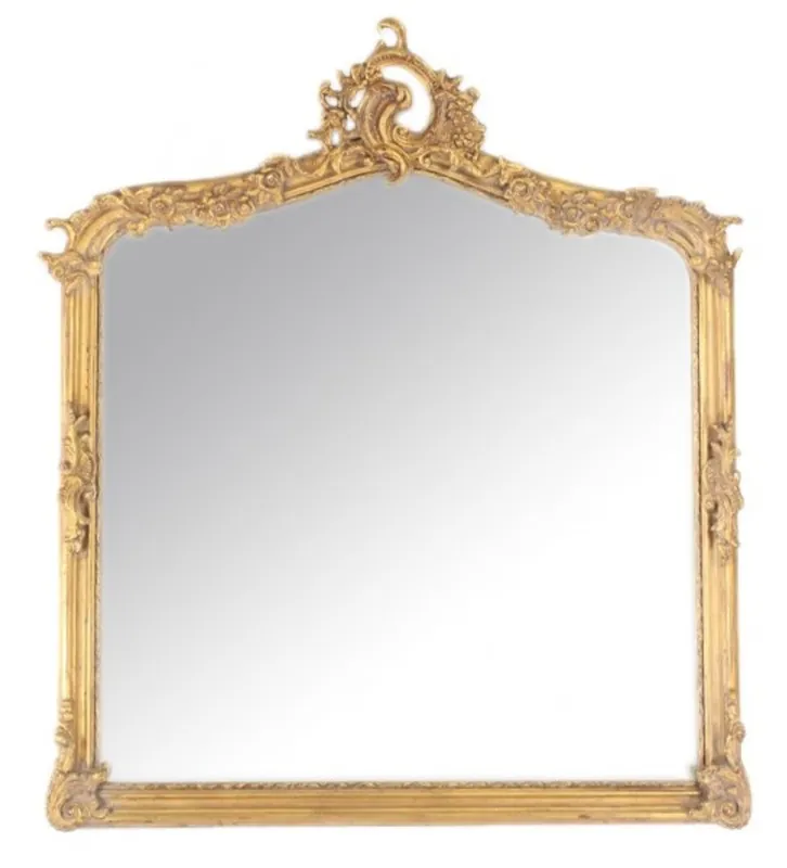Casa Padrino Barock Wandspiegel Antik Gold - Italienischer Antik Stil - 115 x 100 cm - Edel & Prunkvoll Super-Preis