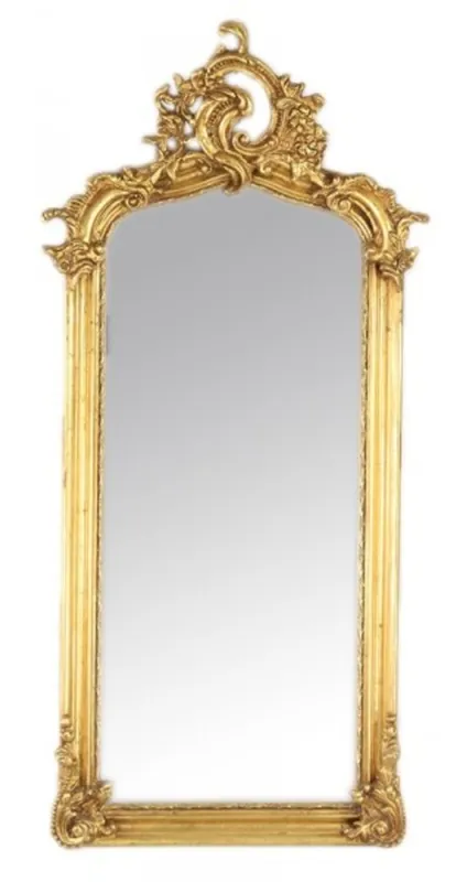 Casa Padrino Luxus Barock Wandspiegel Gold 120 x 55 cm - Massiv und Schwer - Antik Stil Spiegel Online Kaufen