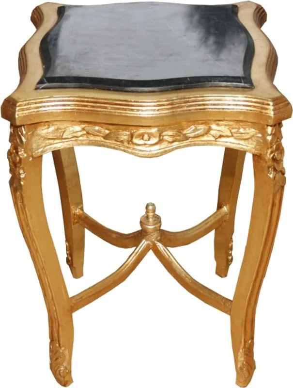 Beliebt Casa Padrino Barock Beistelltisch mit Marmorplatte Viereckig Gold Mod2 62 x 43 cm - Antik Stil