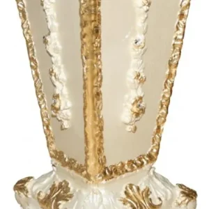 Casa Padrino Barock Luxus Schirmständer in Creme/Gold mit Bling Bling Glitzersteinen - Hotel Interior Luxus Kollektion - Limited Edition Rabatt