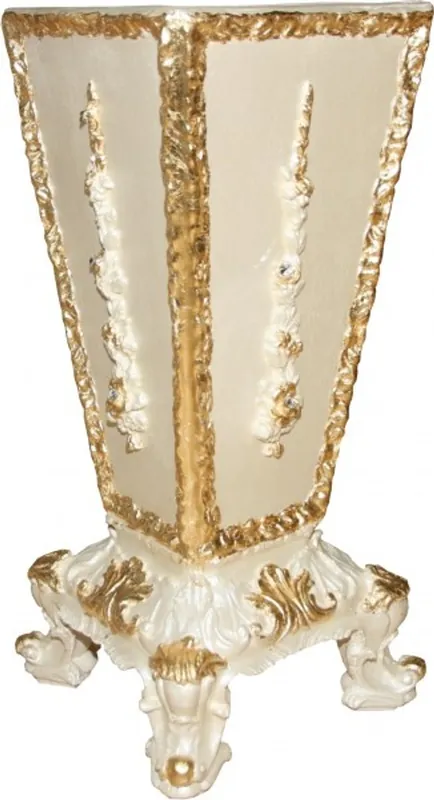 Casa Padrino Barock Luxus Schirmständer in Creme/Gold mit Bling Bling Glitzersteinen - Hotel Interior Luxus Kollektion - Limited Edition Rabatt