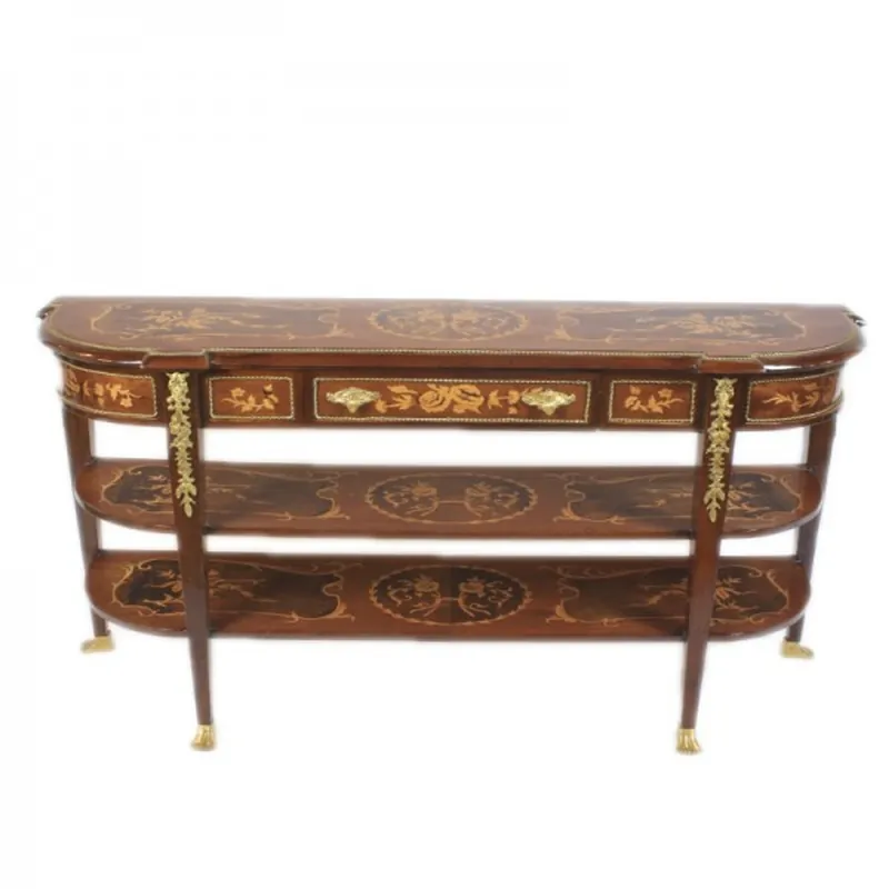 Mega-Angebot Casa Padrino Barock Sideboard TV Schrank Mahagoni Intarsien Fernsehschrank - Wohnzimmer Möbel