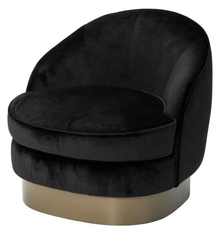 Casa Padrino Luxus Belle Epoche Sessel Schwarz / Gold - Jugendstil Art Deco - Luxury Collection Saisonangebot
