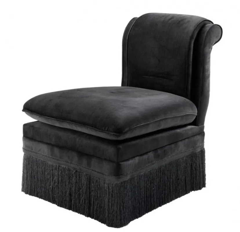 Casa Padrino Luxus Belle Epoche Sessel Schwarz - Jugendstil Art Deco - Luxury Collection Must-Have