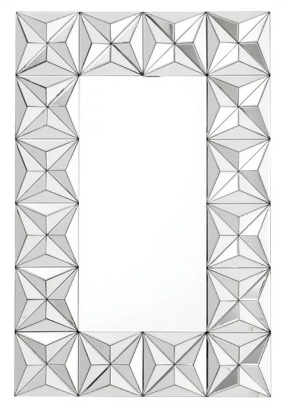 Markenware Casa Padrino Luxus Wand Spiegel Art Deco mit Spiegelrahmen 120 x 80 cm - Wandspiegel