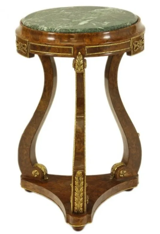 Casa Padrino Barock Beistelltisch Mahagoni / Bronze H70 x 45cm - Ludwig XVI Antik Stil Tisch - Möbel Expressversand