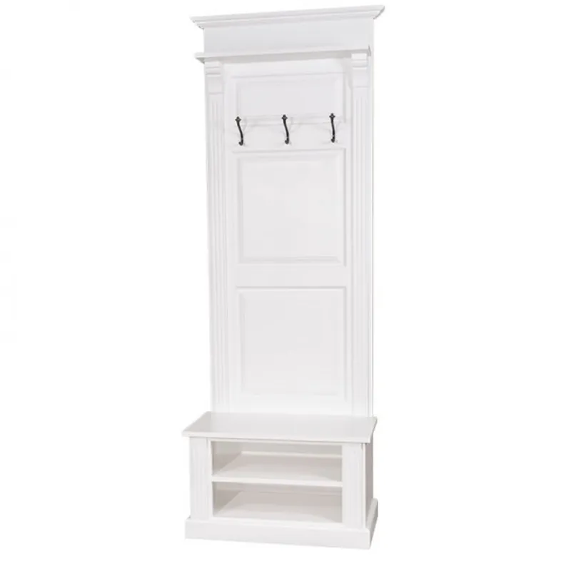 Top-Seller Casa Padrino Jugendstil Wand Garderobe mit Ablagefächer - Landhaus Stil Garderobenschrank