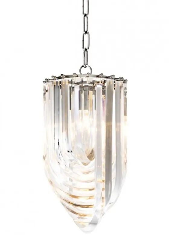 Casa Padrino Art Deco Murano Haengeleuchte 25cm x H50 cm- Möbel Lüster Leuchter Hängeleuchte Hängelampe Neue Kollektion