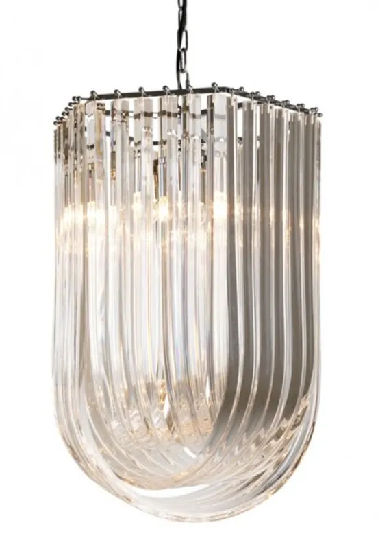 Casa Padrino Art Deco Murano Haengeleuchte 44 x 51cm x H70 cm- Möbel Lüster Leuchter Hängeleuchte Hängelampe Sonderangebot