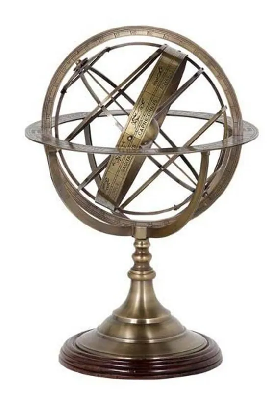 Casa Padrino Luxus Globus Messing Höhe: 29 cm - Luxus Kollektion - Art Deco Super-Preis
