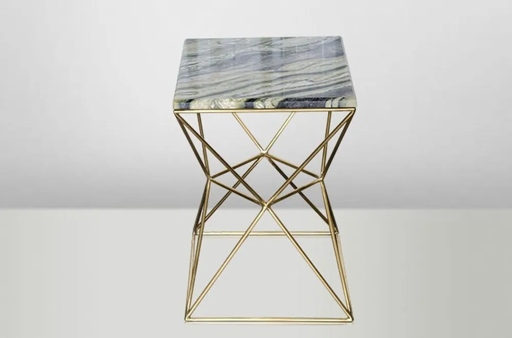 Angebot Casa Padrino Art Deco Beistelltisch Gold Metall / Marmor 35 x 35 cm- Jugendstil Tisch - Möbel Blumentisch