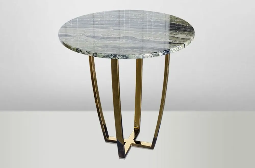 Begrenztes Angebot Casa Padrino Art Deco Beistelltisch Gold Metall / Marmor 35 x 35 cm- Jugendstil Tisch - Möbel Blumentisch