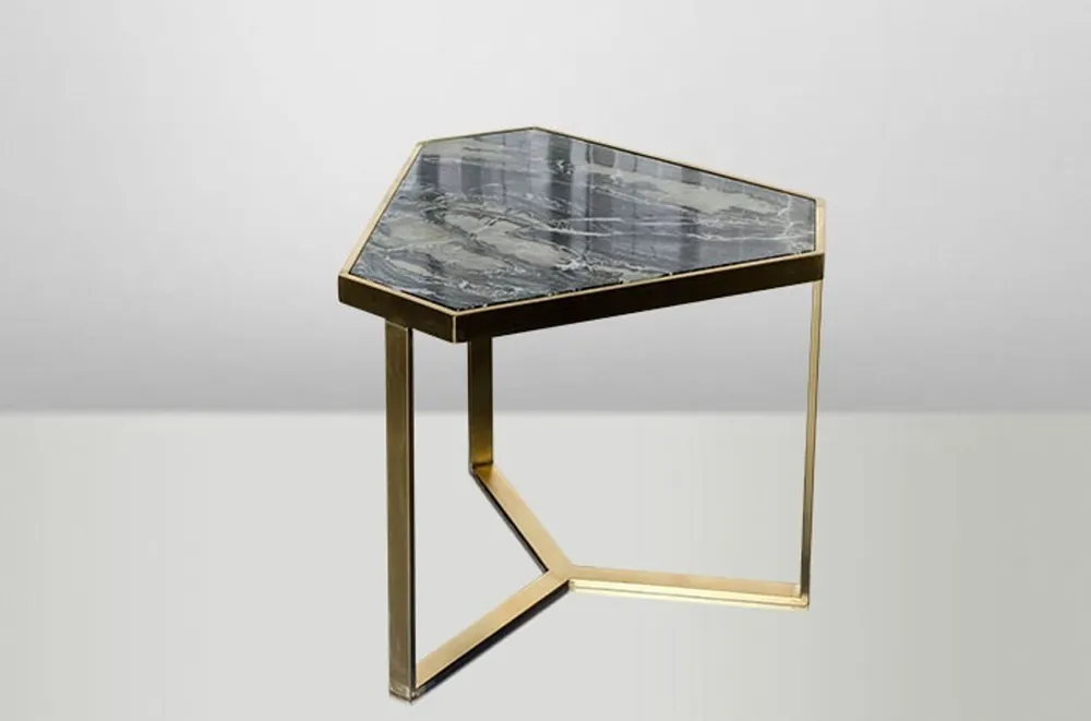 Schneller Versand Casa Padrino Art Deco Beistelltisch Gold Metall / Marmor 55 x 47 cm- Jugendstil Tisch - Möbel Blumentisch