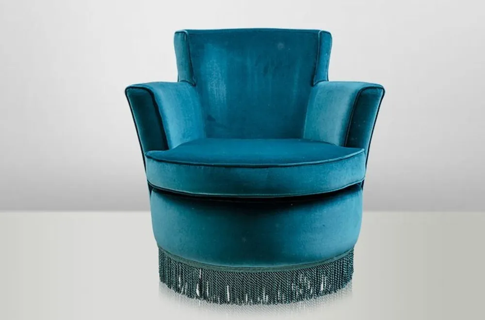 Nur Für Kurze Zeit Casa Padrino Luxus Art Deco Lounge Sessel Blau - Luxury Collection - Jugendstil - Belle Epoche