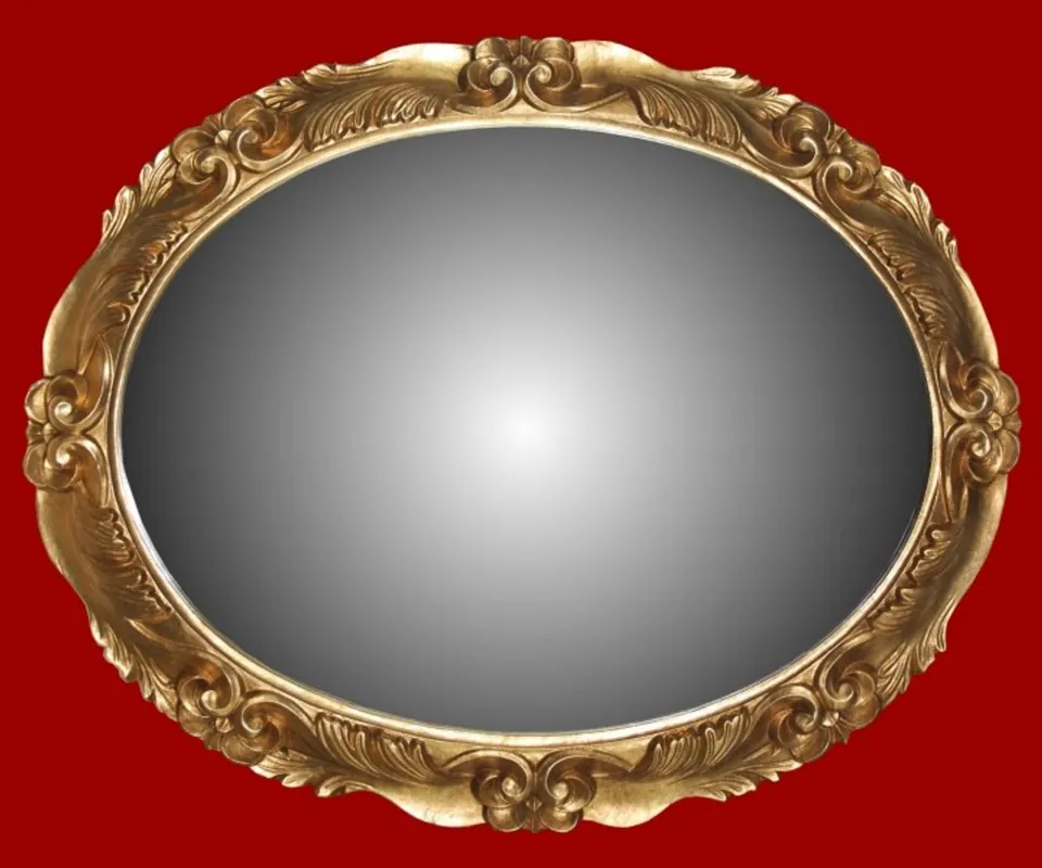 Casa Padrino Barock Wandspiegel aus Italien Gold Oval B 101 cm, H 81 cm - Edel & Prunkvoll Neuheit