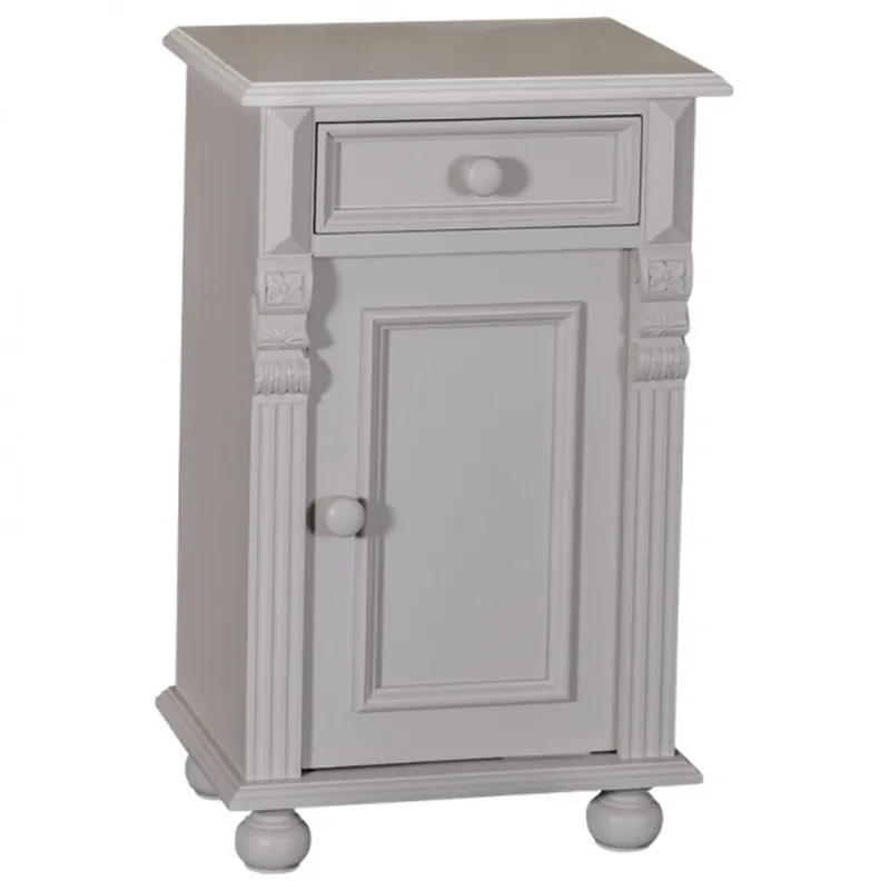 Casa Padrino Jugendstil Nacht Schrank Kommode mit Schublade und Schrankfach - Landhaus Shabby Chic Möbel - Massivholz Nachtschränkchen Barock Highlight