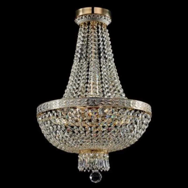 Casa Padrino Barock Kristall Decken Kronleuchter Weiß Gold 40 x H 61 cm Antik Stil - Möbel Lüster Leuchter Deckenleuchte Hängelampe Sale