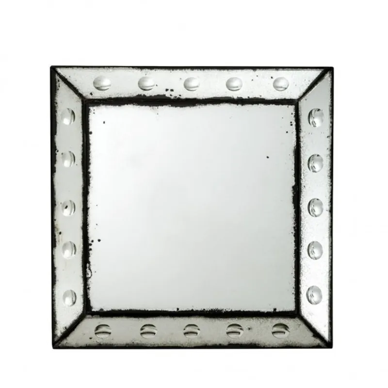 Casa Padrino Vintage Wandspiegel Antik Stil Glas 40 x 40 cm - Hotel & Restaurant Einrichtung Art Deco Billig