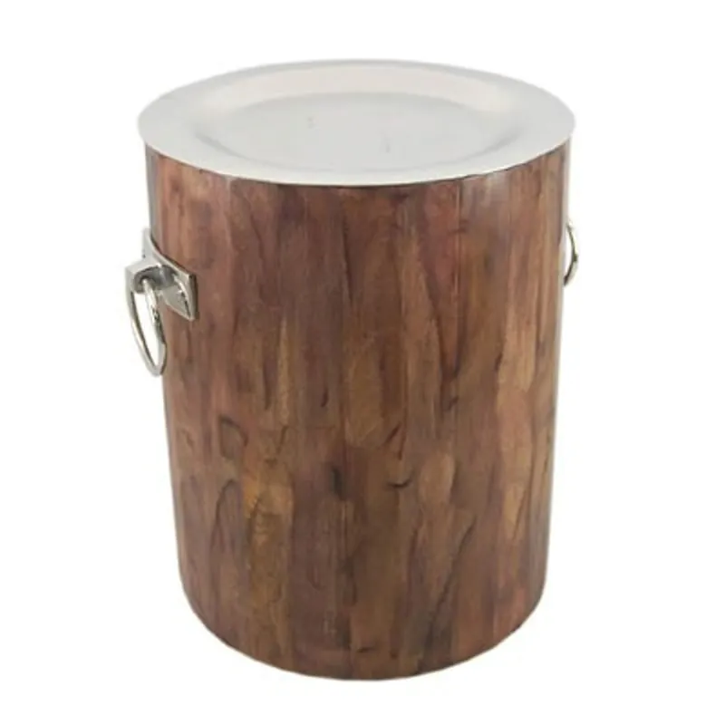Mega-Angebot Casa Padrino Vintage Beistelltisch Holz / Aluminium 38 x H46 cm - Jugendstil Tisch Art Deco