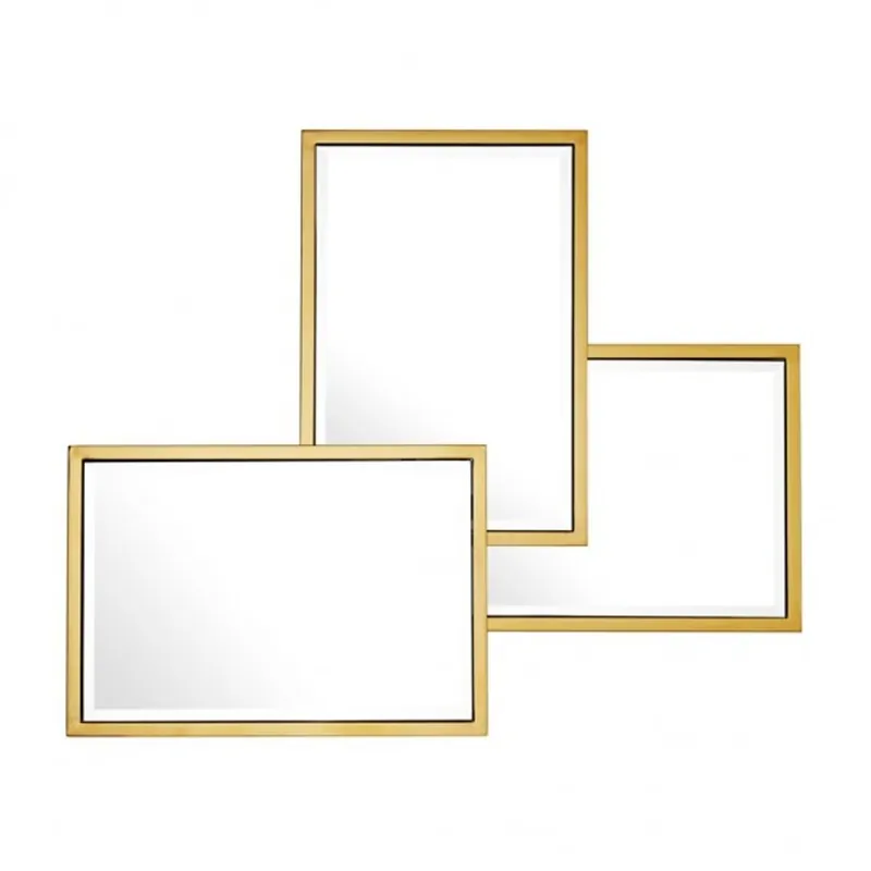 Online Kaufen Casa Padrino Luxus Spiegel Neo Klassisch 80 x H 96 cm Edelstahl Goldfarben - Wandspiegel - Luxus Hotel Möbel Collection