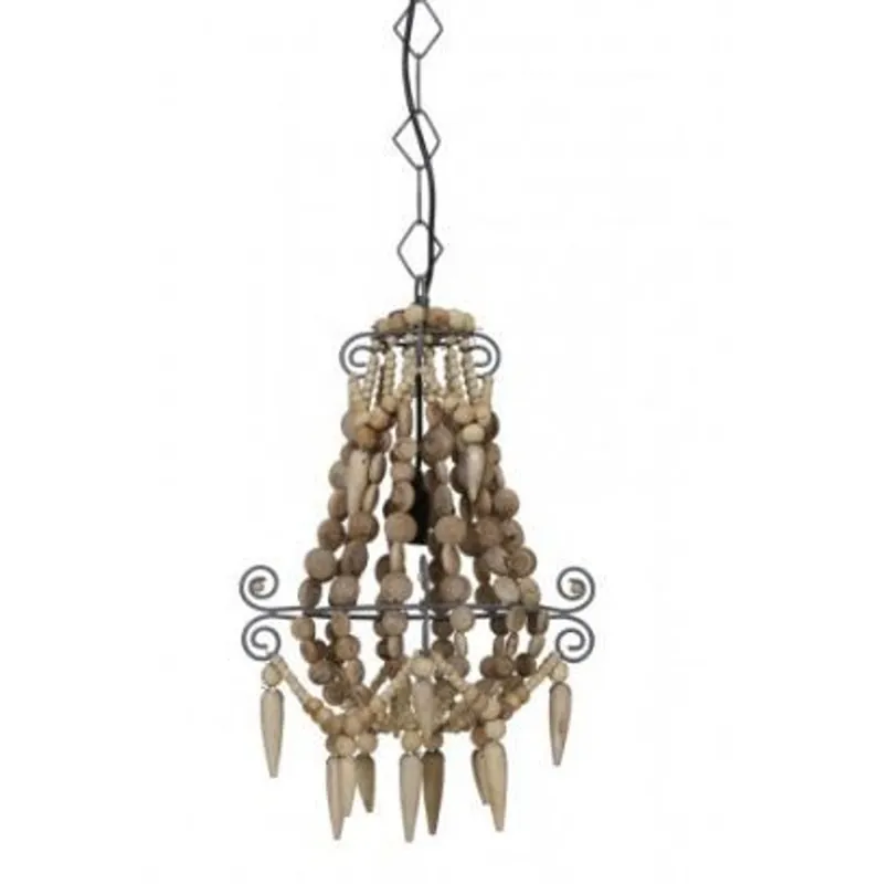 Casa Padrino Hängeleuchte Deckenleuchte Braun Durchmesser 33 x H 50 cm - Möbel Lüster Leuchter Deckenleuchte Deckenlampe Expressversand